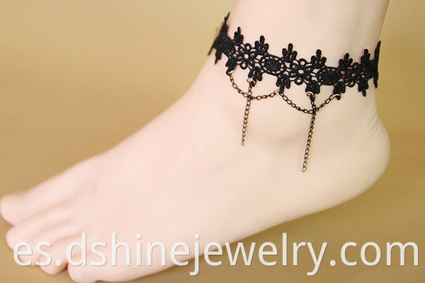 Black Lace Anklet